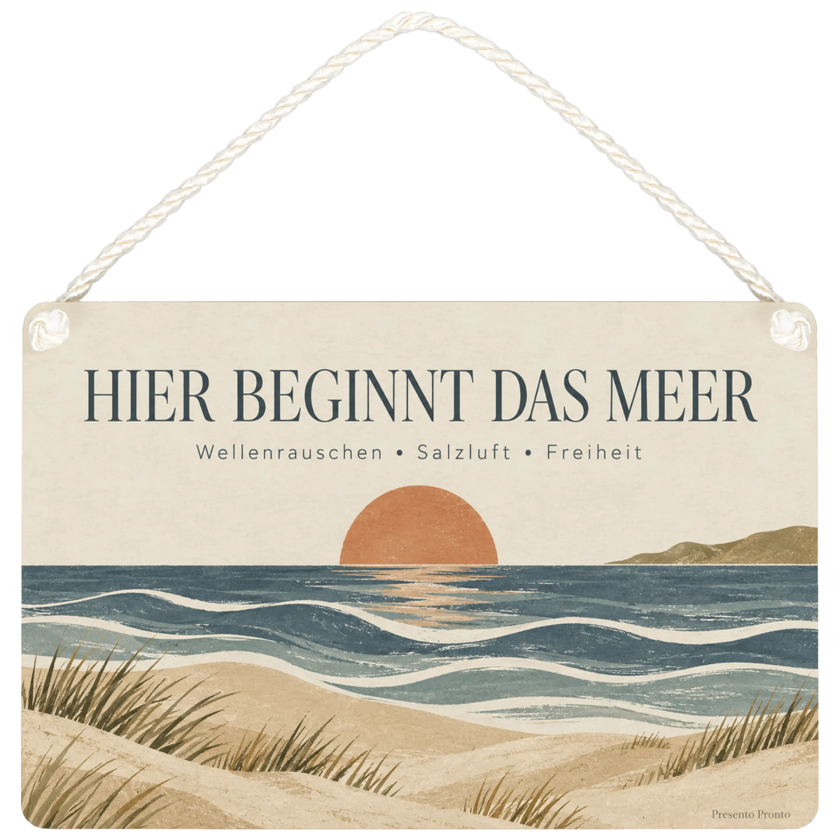 Entspanntes Holzbild Beach für Strandliebhaber