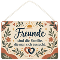 Warmes Deko-Schild für Freunde mit Sonnensymbol