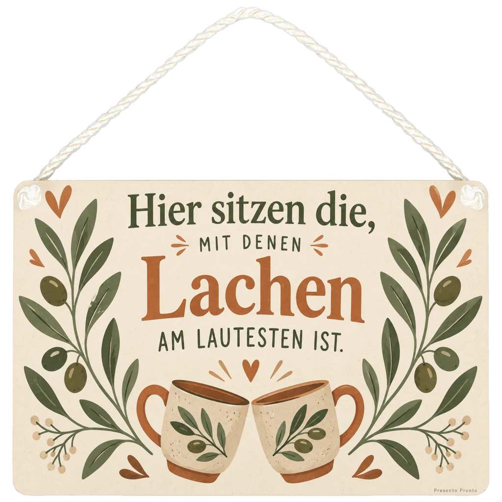 Gemütliches Deko Schild für Freunde mit Olivenzweigen|p:2019082|h:ea2aae26a1f2d829c0e406128dfa43b9