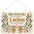 Gemütliches Deko Schild für Freunde mit Olivenzweigen