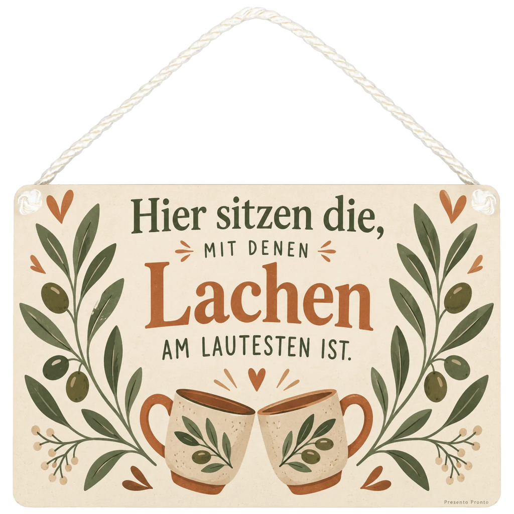 Gemütliches Deko Schild für Freunde mit Olivenzweigen|p:2019083|h:e63fbad16ff29f6824b04a1a0636f61f