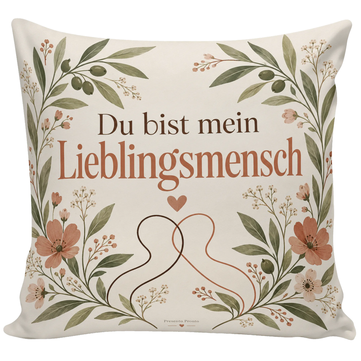 Liebevolles Kissen für den Lieblingsmenschen mit Herz