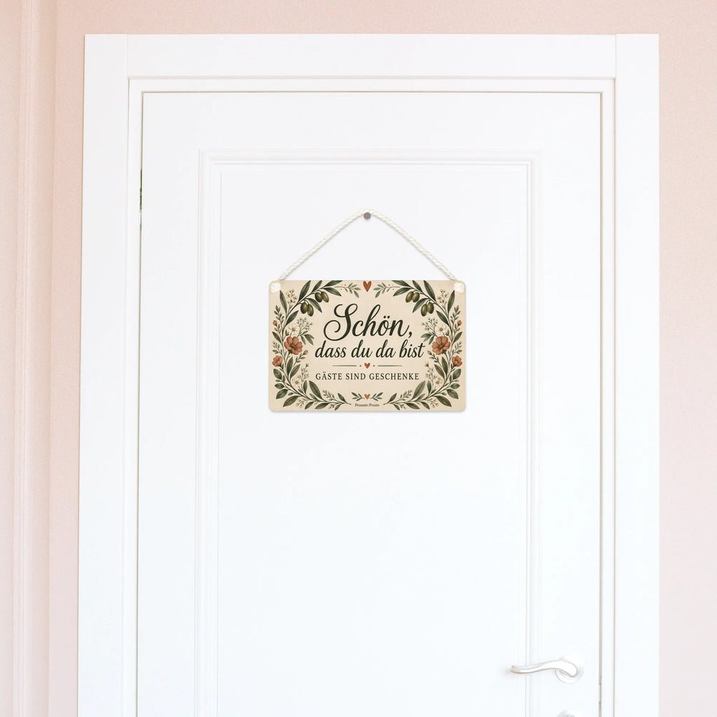 Herzliches Schild für Gäste mit Blumenbogen|p:2019091|h:e544d1adf7cff8092affca5f10a17b30