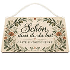 Herzliches Schild für Gäste mit Blumenbogen|p:2019091|h:8a1567b2a52bfbbd1caf47041ccdad23