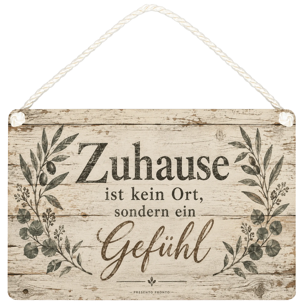 Gemütliches antikes Holzschild für Zuhause mit Olivenzweigen|p:2019110|h:9adacfb070c8727ff1ce6eb53189c2fd