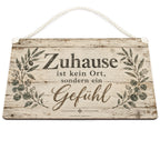 Gemütliches antikes Holzschild für Zuhause mit Olivenzweigen|p:2019110|h:85c5bff5ebcb04f21724e232138c11af