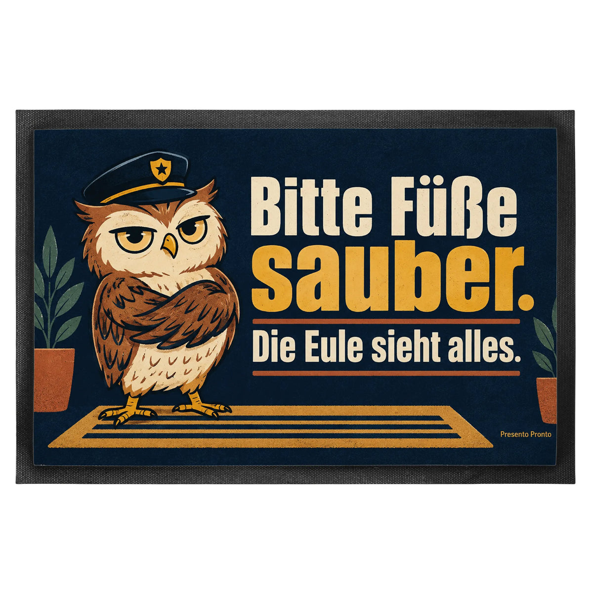 Lustige Fußmatte mit Eule für Eulenfans