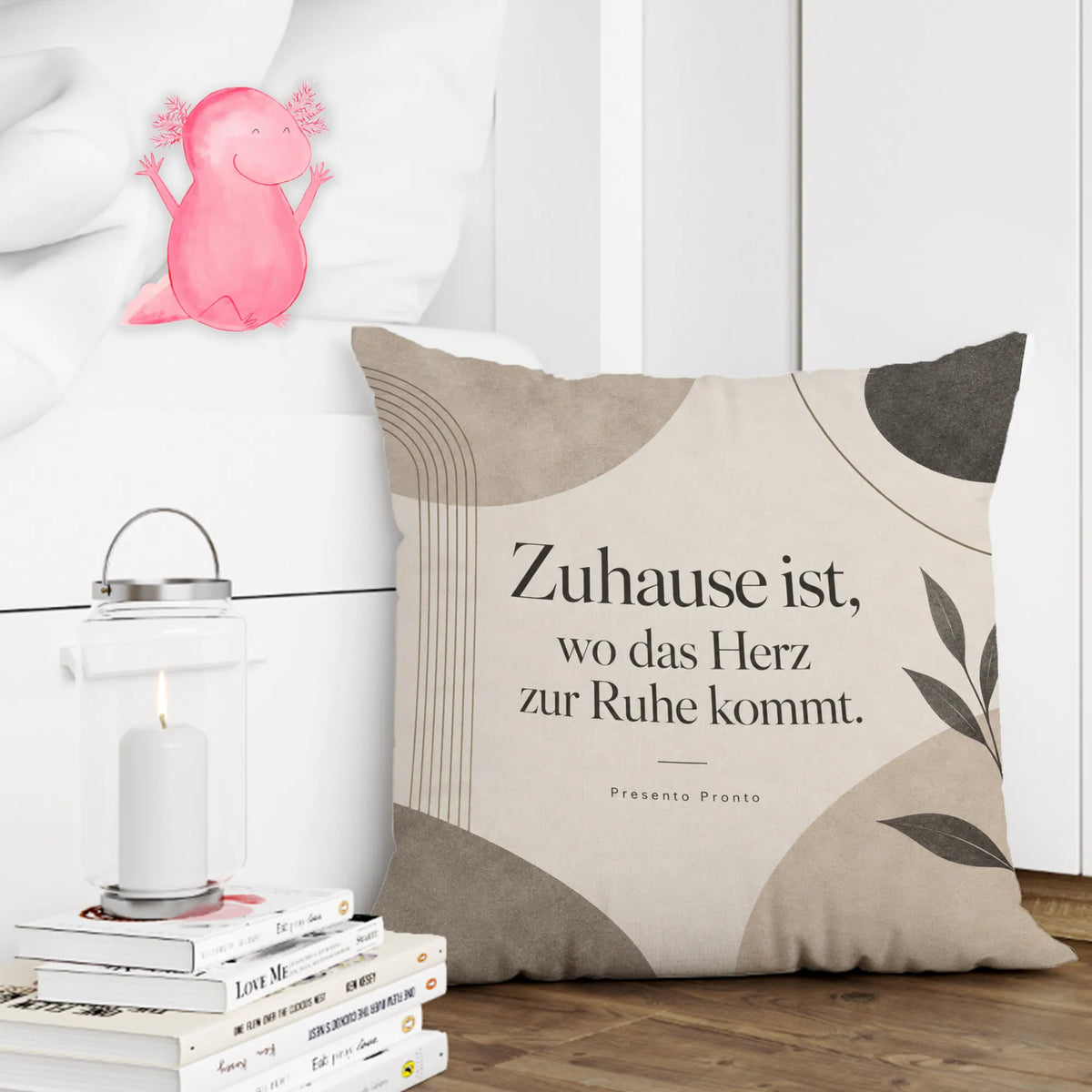 Elegantes Sofakissen zum Einzug mit Bögen in Elfenbein
