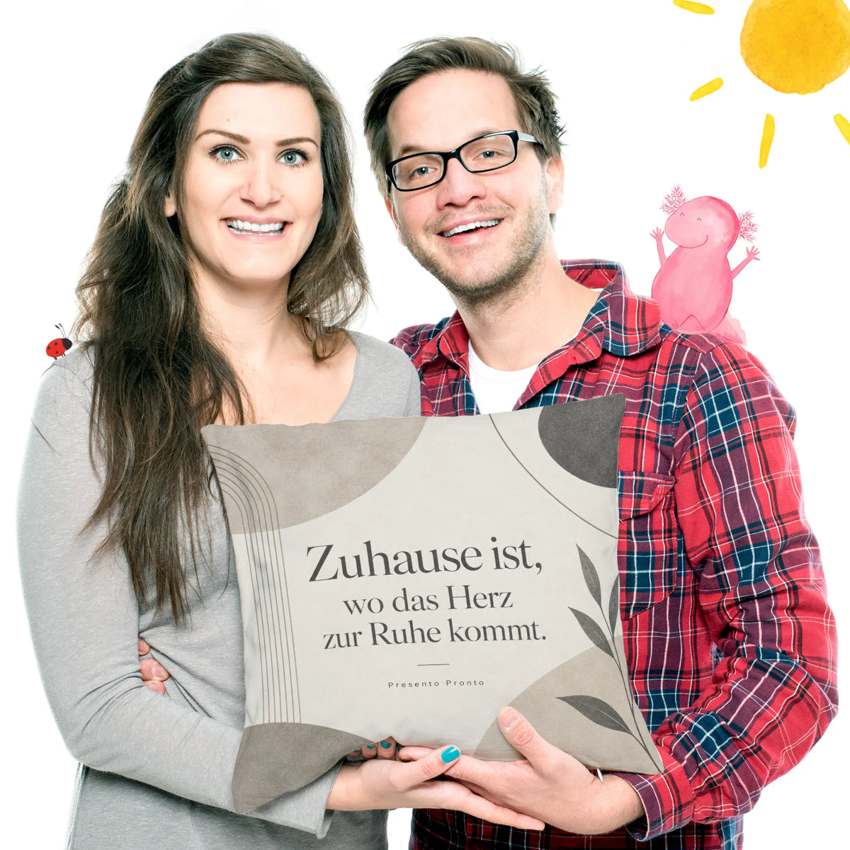 Elegantes Sofakissen zum Einzug mit Bögen in Elfenbein