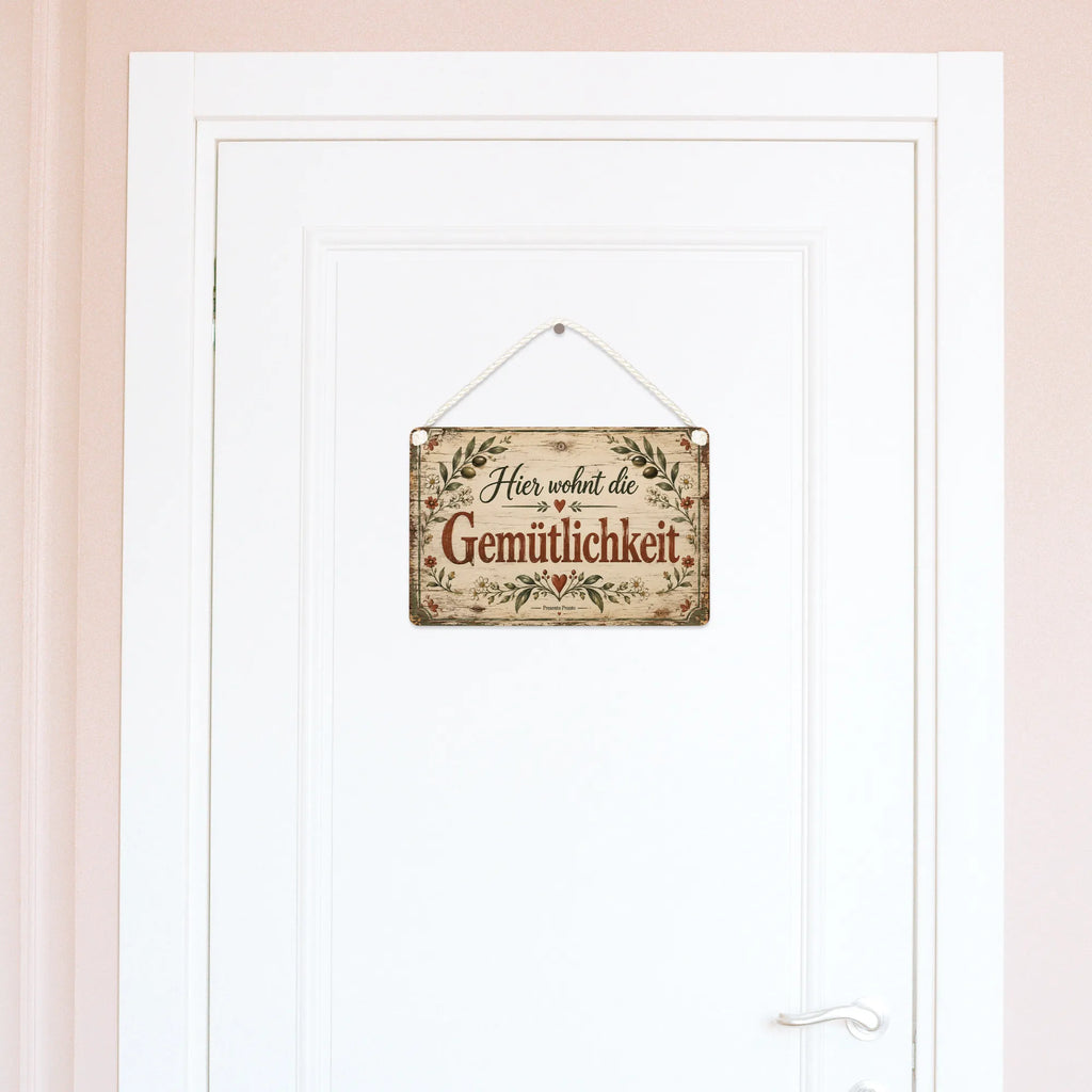 Gemütliches antikes Holzschild für Zuhause mit Blätterrahmen|p:2019124|h:beb901770e9804054b64b59e6b078a73