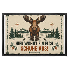 Lustige Fußmatte mit Elch für Tierliebhaber