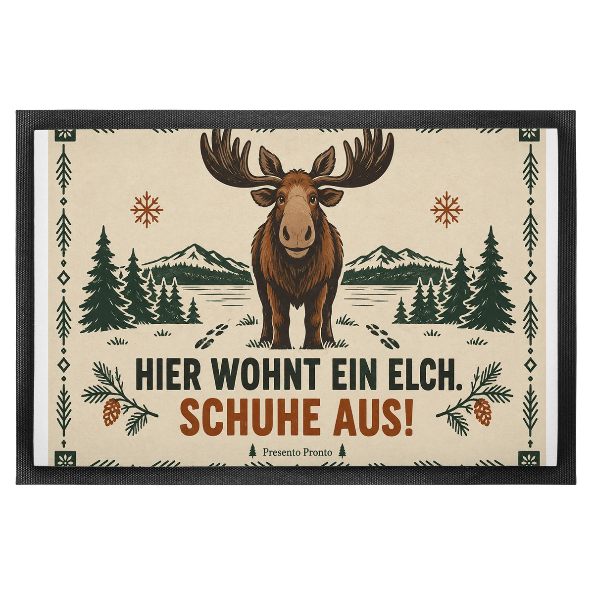 Lustige Fußmatte mit Elch für Tierliebhaber