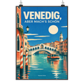 Lustiges Wandbild von Venedig für Italienfans mit Vaporetto