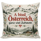Gemütliches Kissen für Österreich-Fans mit Berglandschaft|p:2019278|h:4a56b0544118bb62cb831b1bfc183676
