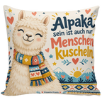 Lustiges Alpaka Kissen für Alpaka Fans mit Strickschal|p:2019280|h:45944704f84e1a9dba862b9bf832a8f4