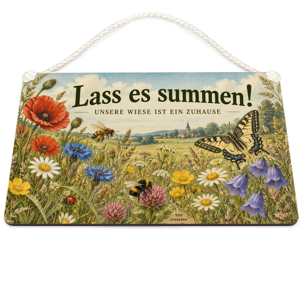 Liebevolles Schild für die Insektenwiese mit Biene und Schmetterlingen|p:2019287|h:41e1c2b9db1d4aa5a165068c4d085ed9