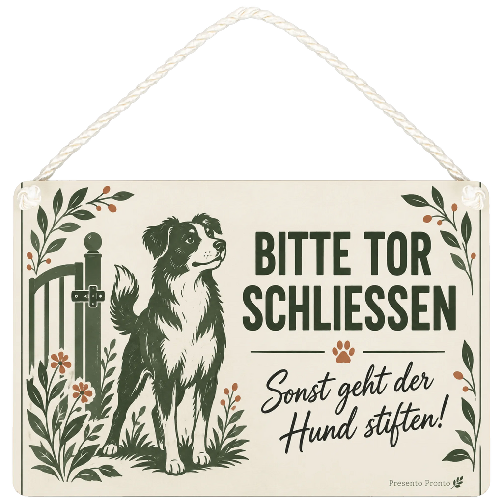 Lustiges Schild Bitte Tor geschlossen halten für Hundehalter|p:2019306|h:43c9025003b1dc30e9cde4f0148d03f9