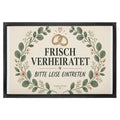 Lustige Fußmatte für Frischverheiratete mit Eheringen