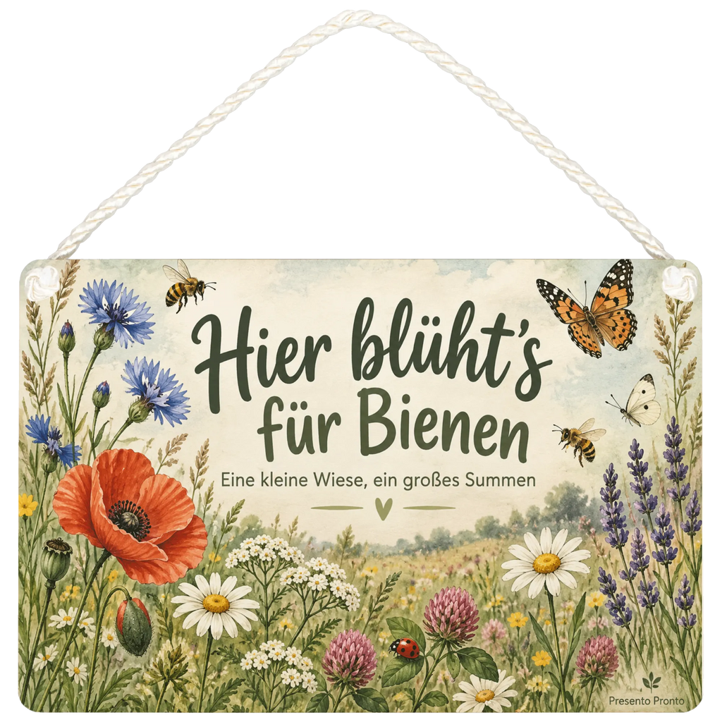 Liebevolles Schild zur Insektenwiese für Gartenfreunde|p:2019320|h:1f8d4136f6f762cc81e457cd72b762ee