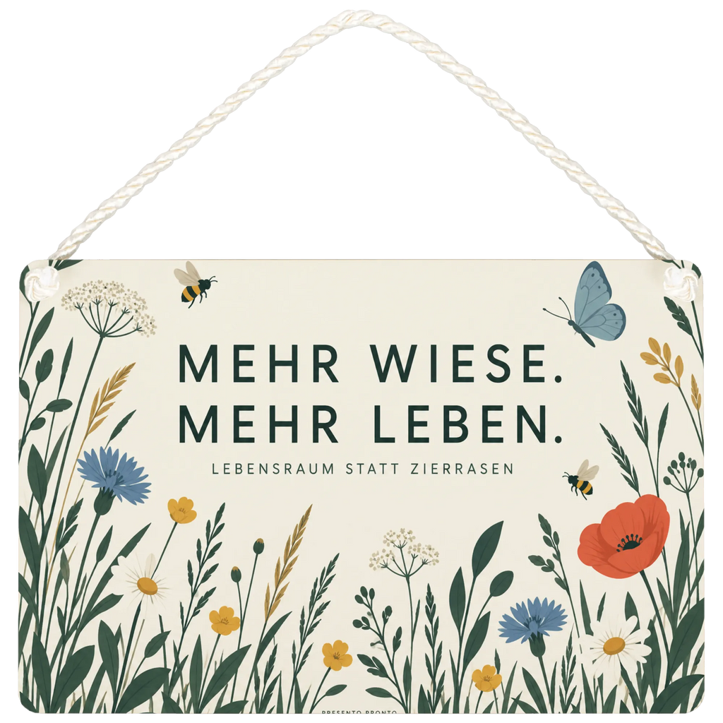 Naturnahes Schild für die Insektenwiese mit Wildblumen und Bienen|p:2019321|h:feebde3121e702b1a33b452a9a060aaf