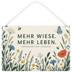 Naturnahes Schild für die Insektenwiese mit Wildblumen und Bienen|p:2019321|h:feebde3121e702b1a33b452a9a060aaf