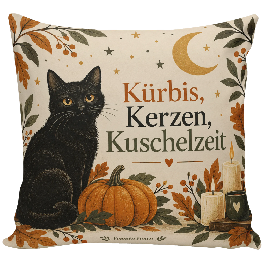 Gemütliches Dekokissen zu Halloween mit schwarzer Katze|p:2019337|h:720146a32560fd173aa2a4287929807b