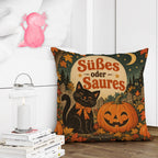Niedliches Dekokissen für Halloween mit schwarzer Katze|p:2019338|h:d7c0b3694230bb710b9cb6bcf73e56ce