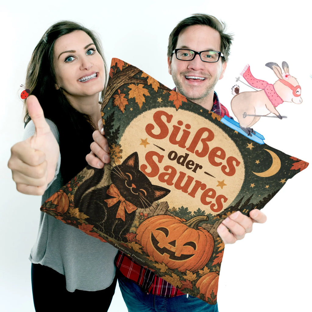 Niedliches Dekokissen für Halloween mit schwarzer Katze|p:2019338|h:25a5ac32fa3a2edf35ea2f9795cf06d9