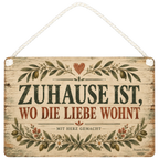 Nostalgisches Vintage Holzbild für Zuhause mit Herzensspruch|p:2019384|h:a499f8ccb9edaed94289e0c4362aa670