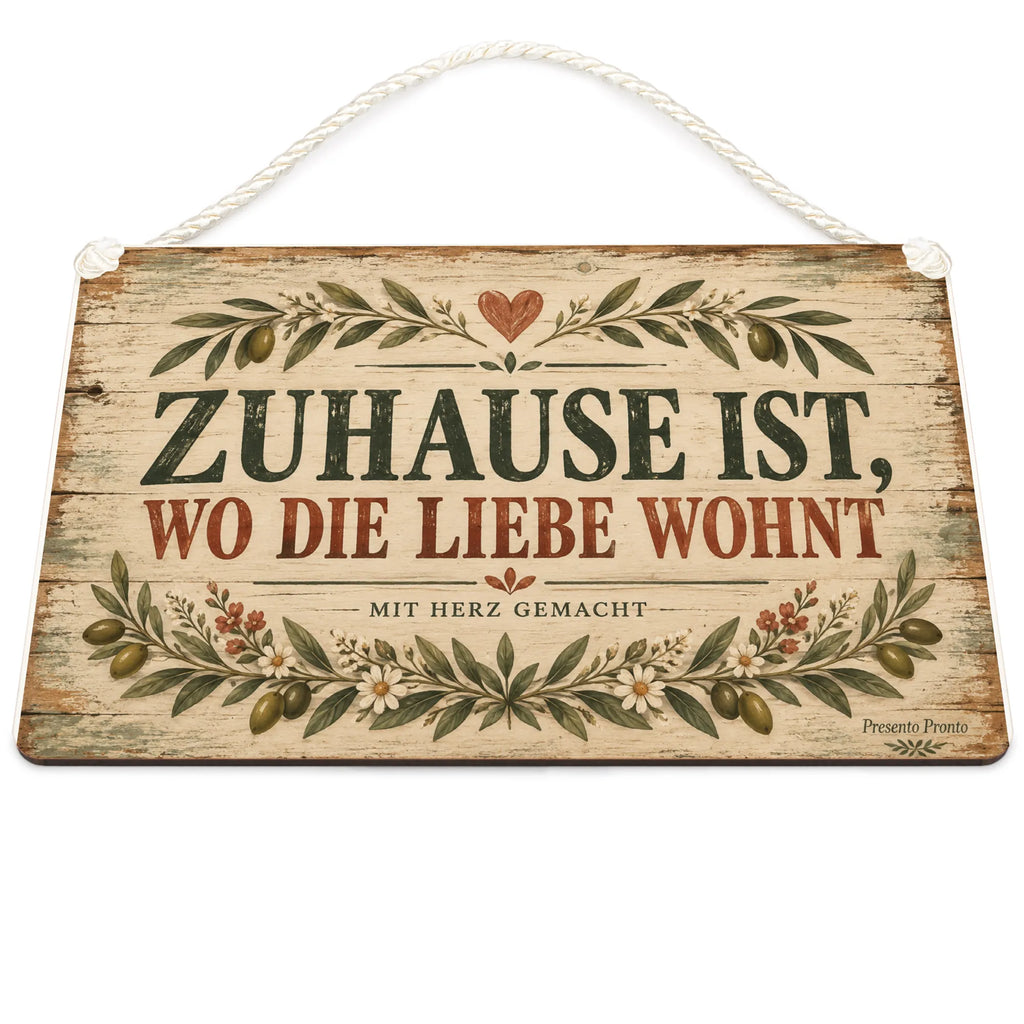 Nostalgisches Vintage Holzbild für Zuhause mit Herzensspruch|p:2019386|h:6ccb6a71178322f2053856697d3f089f