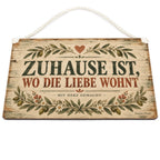 Nostalgisches Vintage Holzbild für Zuhause mit Herzensspruch|p:2019386|h:6ccb6a71178322f2053856697d3f089f