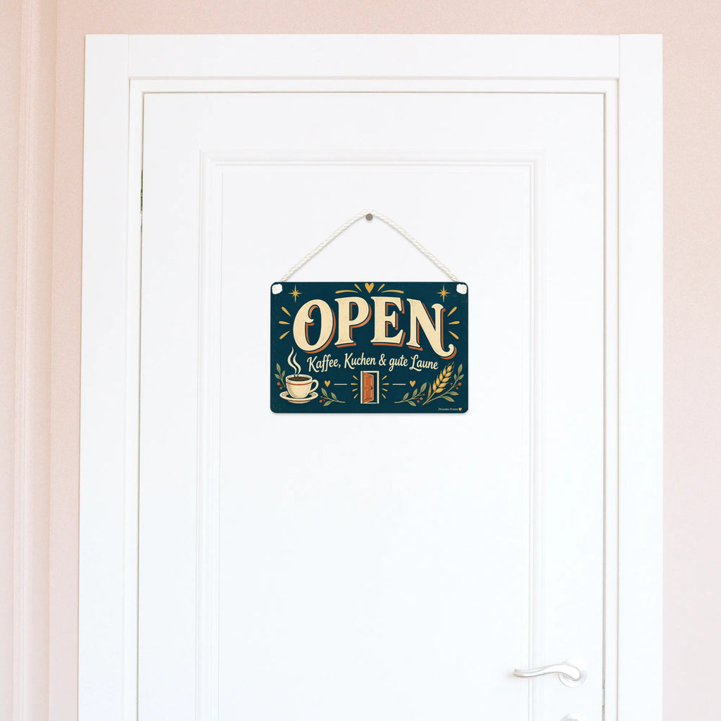 Einladendes Open-Schild für Café mit Kaffee und Kuchen|p:2019413|h:67e3241be25ae15837796701e8bcde5e