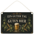 Elegantes Schild für den Biergarten mit Bierkrug