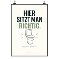 Lustiges Bild für die Toilette mit Toilettensymbol