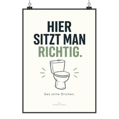 Lustiges Bild für die Toilette mit Toilettensymbol