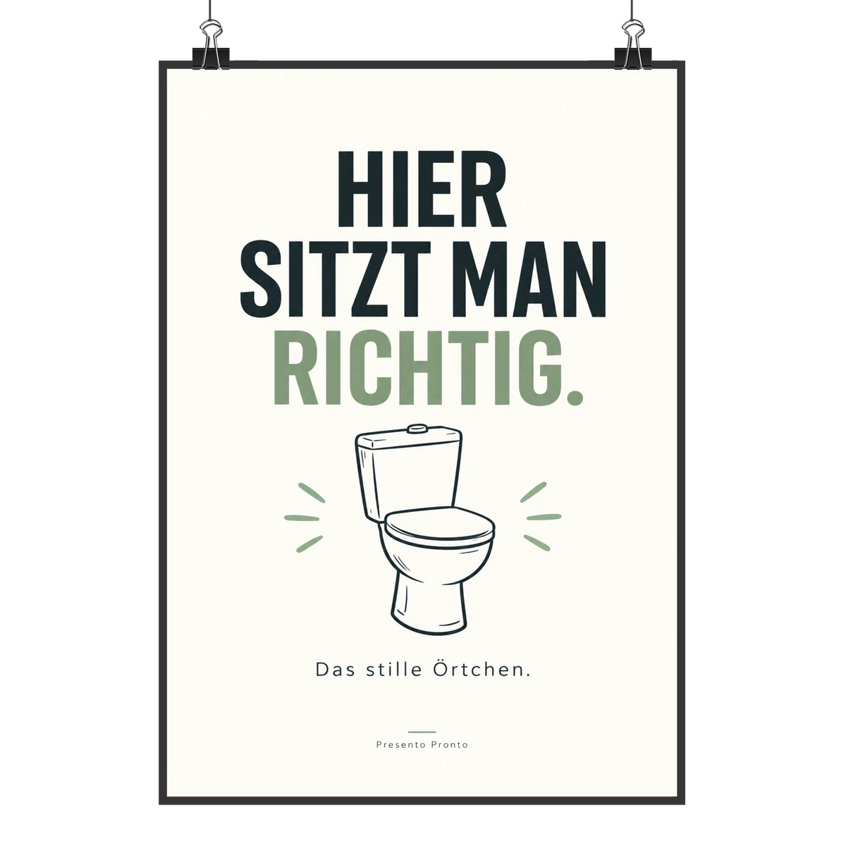 Lustiges Bild für die Toilette mit Toilettensymbol