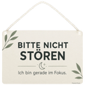 Ruhiges Schild Bitte nicht stören für Homeoffice mit Mond