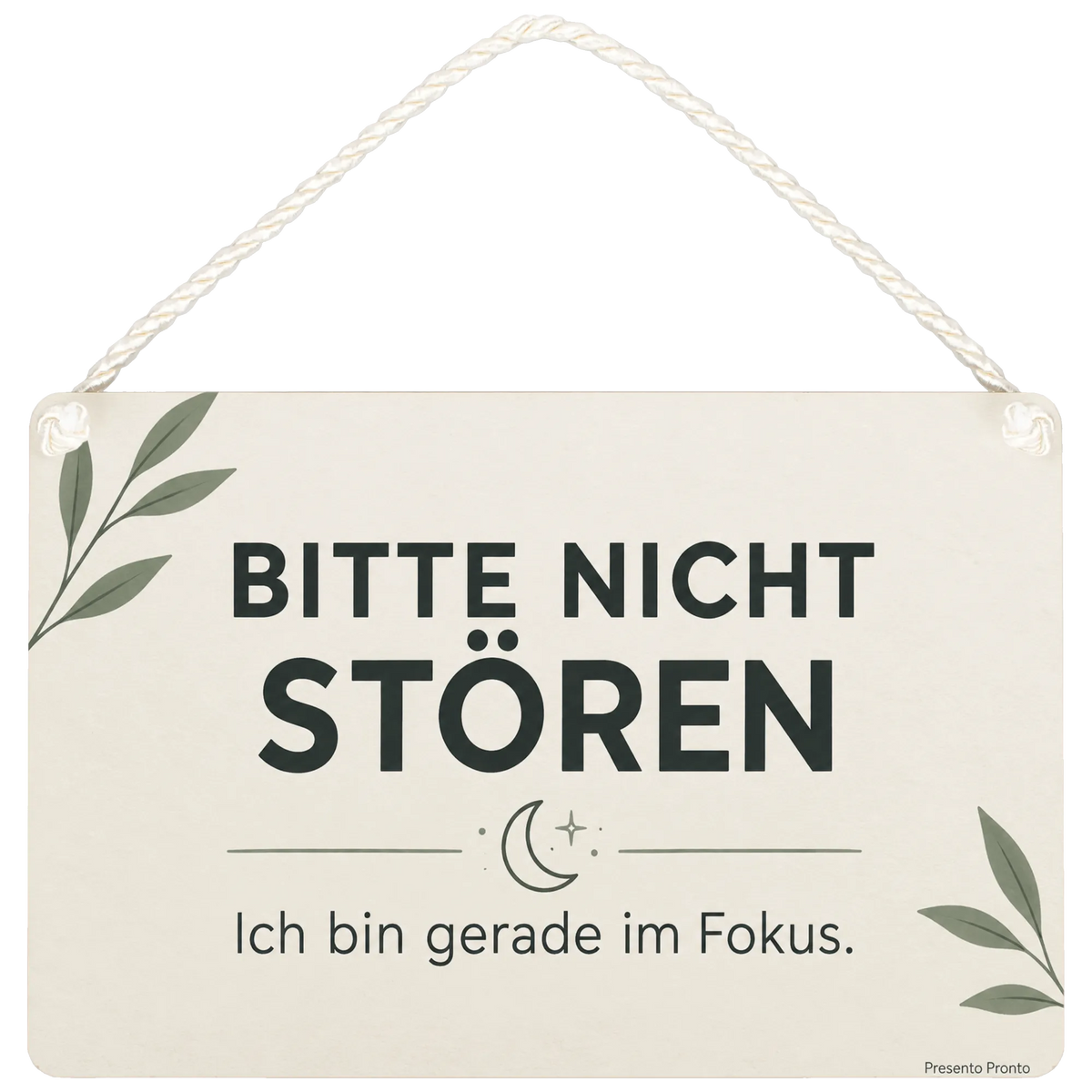 Ruhiges Schild Bitte nicht stören für Homeoffice mit Mond