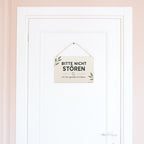 Ruhiges Schild Bitte nicht stören für Homeoffice mit Mond|p:2019436|h:e8f2ffe9cdc17a75a484a85a9624dd45