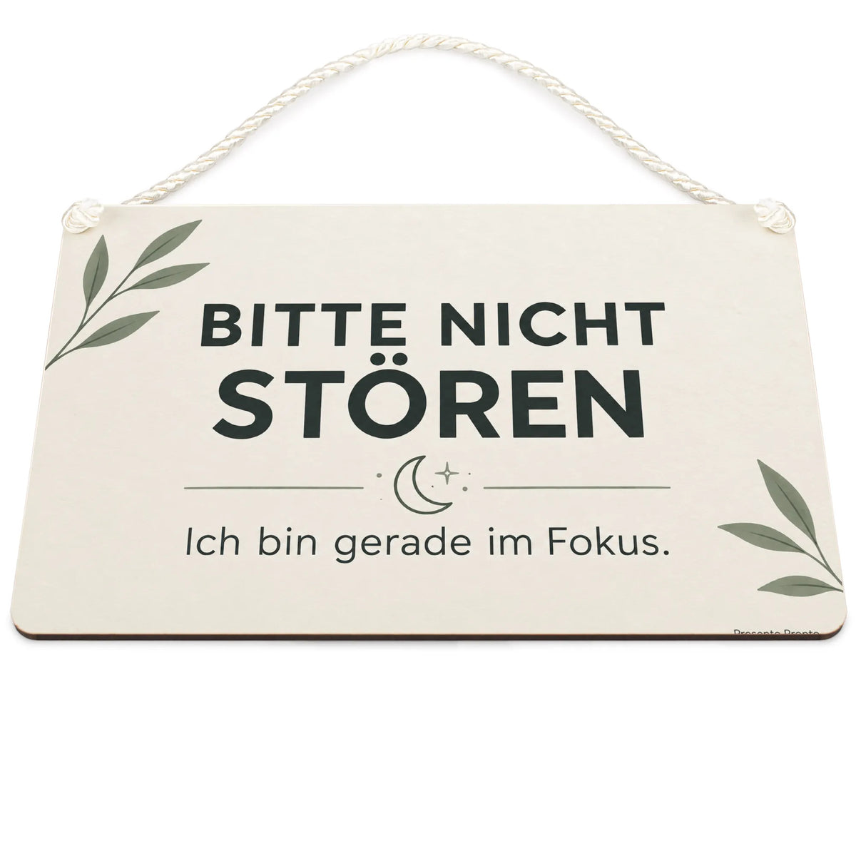 Ruhiges Schild Bitte nicht stören für Homeoffice mit Mond