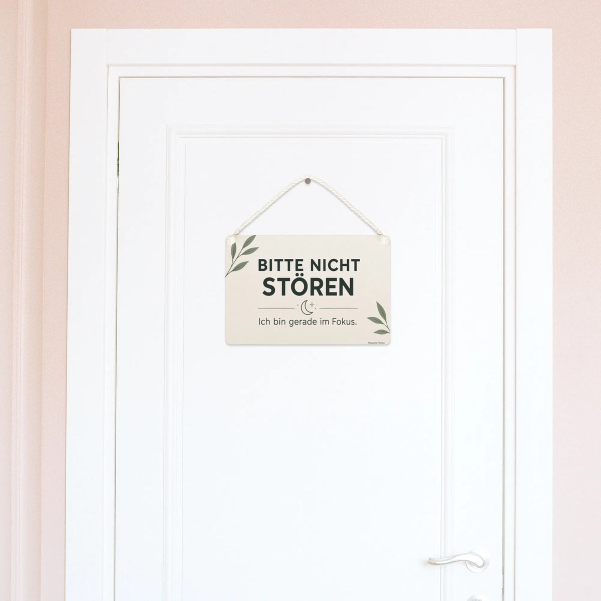 Ruhiges Schild Bitte nicht stören für Homeoffice mit Mond