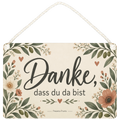 Herzliches Danke Schild für liebe Menschen mit Blumen