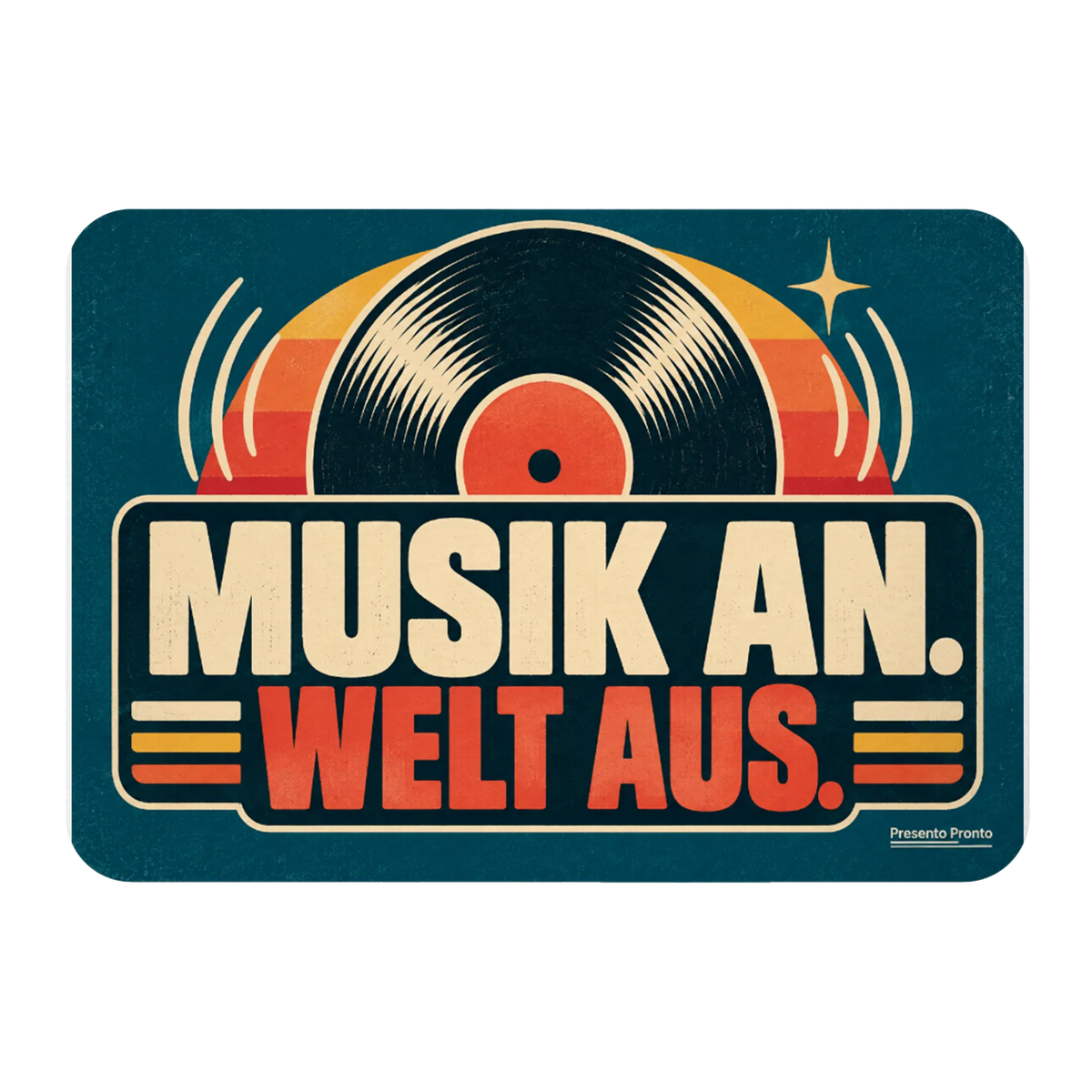 Cooler Kühlschrankmagnet für Musikfans mit Retro-Schallplatte