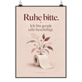 Lustiges Wandbild für die Toilette mit Toilettenpapierrolle