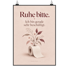 Lustiges Wandbild für die Toilette mit Toilettenpapierrolle