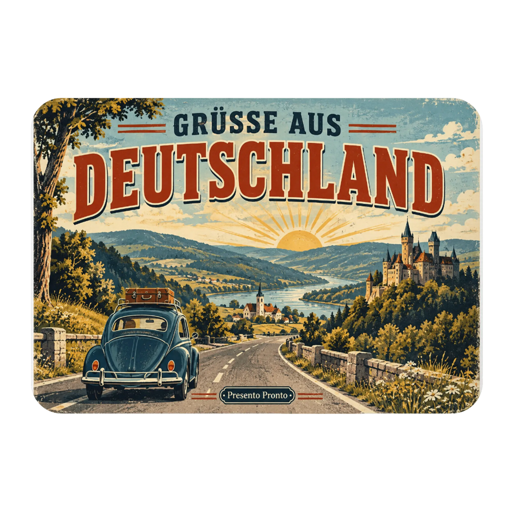 Nostalgischer Magnet für Deutschlandfans mit Burgsilhouette|p:2019569|h:a126679081a0405e1f1a7401b4875eb0