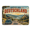 Nostalgischer Magnet für Deutschlandfans mit Burgsilhouette