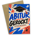 Coole Glückwunschkarte zum Abitur mit Abschlussmütze|p:2019591|h:13936b48d33b4c2ed07fb2179703a745