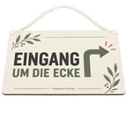 Praktisches Schild für den Eingang um die Ecke mit Pfeil|p:2019592|h:5a6379a8bf8b8e9dcb2ddffc9af6b39e