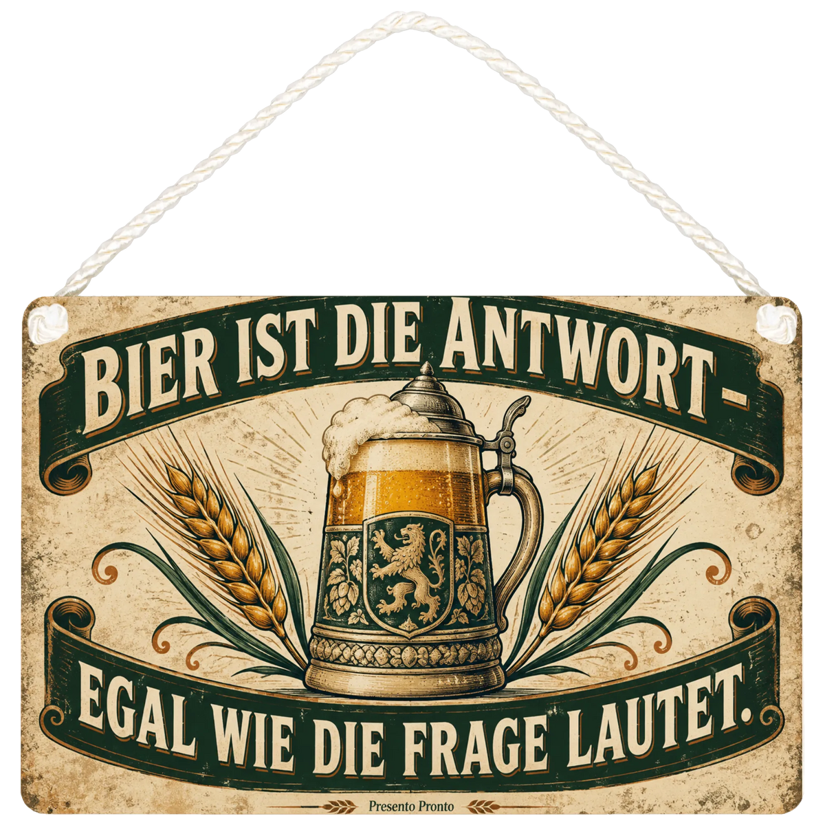 Lustiges Deko-Schild für Bierfans mit Bierkrug